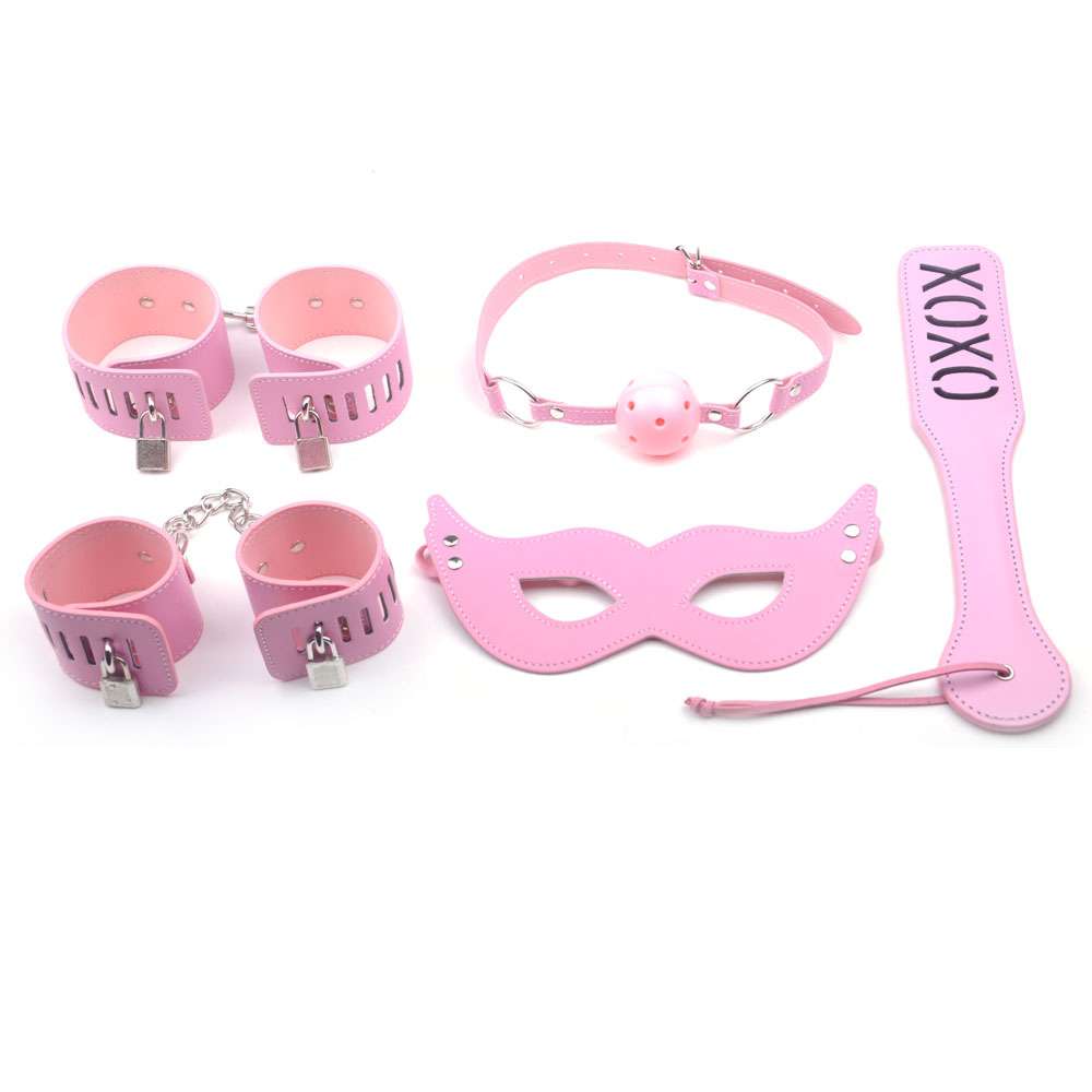 Kit Sadomasoquista BDSM Completo Com 5 Peças na Cor Rosa Loja Pimenta