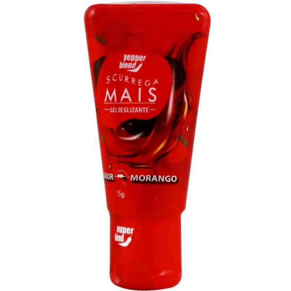 Gel comestível Scurrega Mais - MORANGO 15g Pepper Blend - Sex shop