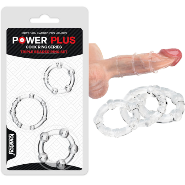 Anel Peniano Borracha Kit 3 Peças P, M, G - Lovetoy - Sex shop