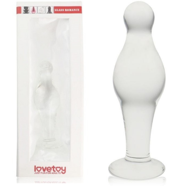 Plug Anal Ondulado de Vidro - Lovetoy - Sexshop