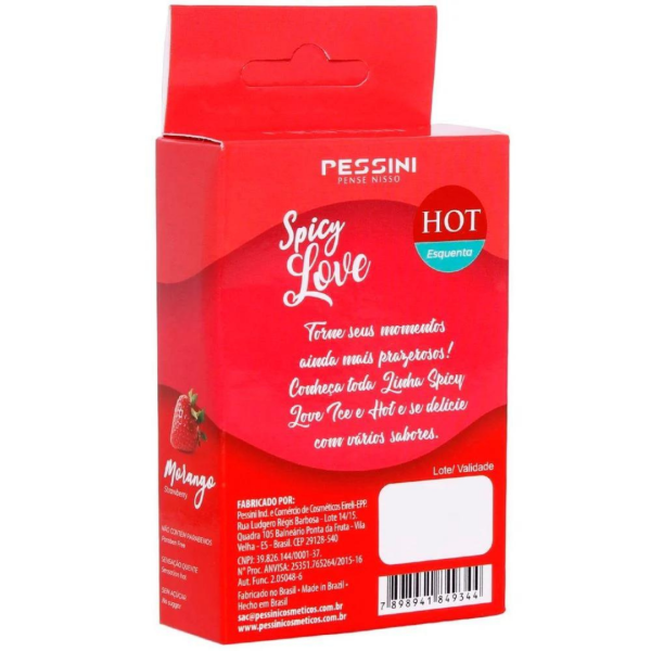 Gel Corporal de Morango Spicy Love Pessini 15ml - Image 2