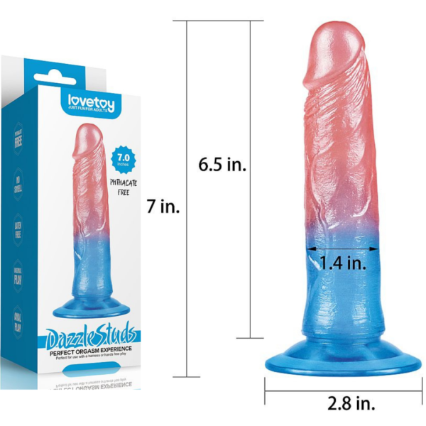 Pênis Dual Color Realistica - Phthacate - Lovetoy 7.0 - Sex shop