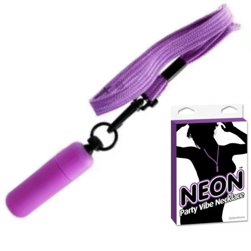 Colar com cápsula - NEON PARTY VIBE NECKLACE PURPLE - PIPEDREAM - Sexshop