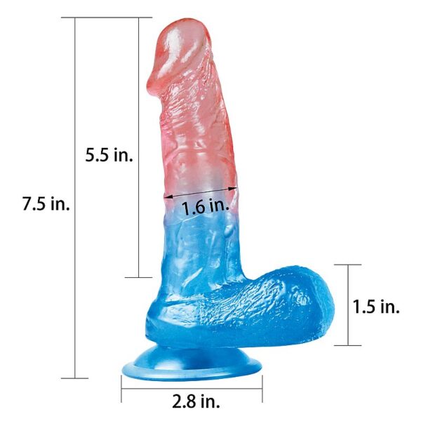 Pênis com Ventosa Realistica - Dazzle Studs Il - Lovetoy 7.5 - Sex shop - Image 3