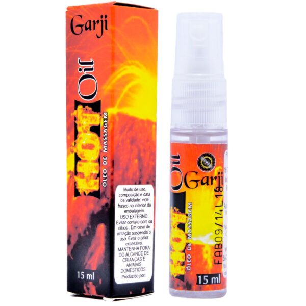 Óleo intimo de Massagem Hot Oil 15ml Garji - Sexshop