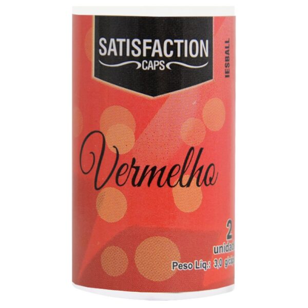 Bolinha Vaginal Excitante Satisfaction Vermelho 2 Capsulas Perfumadas