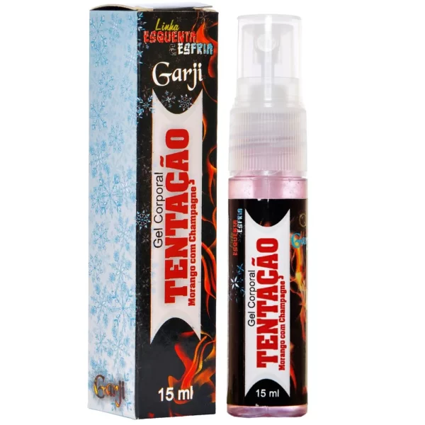 Tentação Excitante Morango com Champanhe Spray 15ml Garji - Sexshop