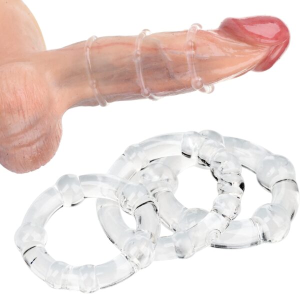 Anel Peniano Borracha Kit 3 Peças P, M, G - Lovetoy - Sex shop - Image 10