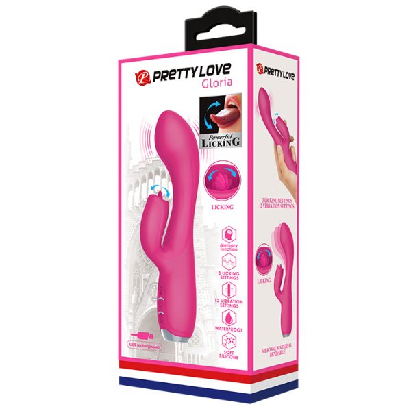 Vibrador Ponto G com Massageador Clitoriano língua - Gloria - Pretty Love - Image 7