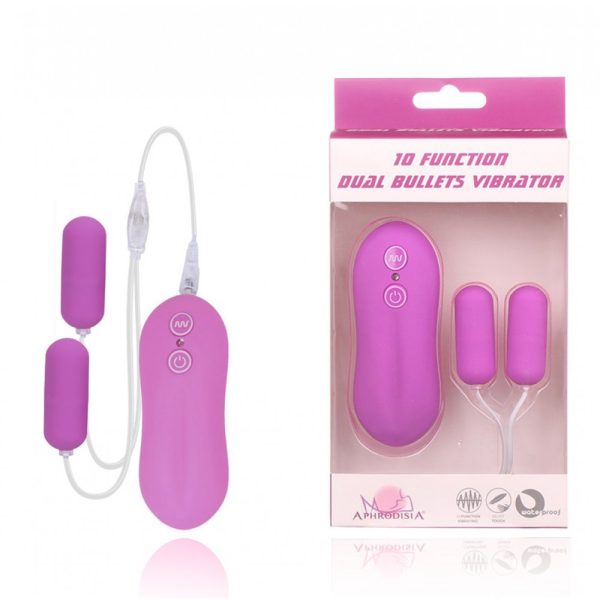 Cápsula dupla vibratória com 10 vibrações impulse - APHRODISIA - Sexshop