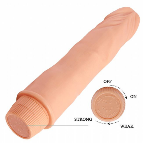 Dildo Barbara Com Vibrador em Silicone - 18x4 cm Baile - Image 2