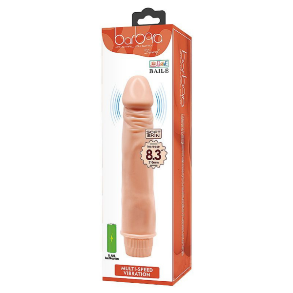 Dildo Barbara Com Vibrador em Silicone - 18x4 cm Baile - Image 8