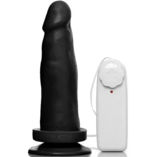 Pênis Realistico 6 com Ventosa e Vibrador Preto - Image 3