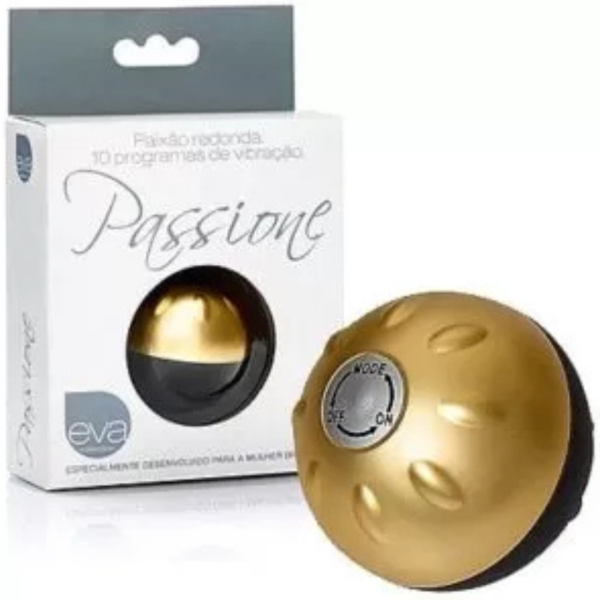 Vibrador Soft Touch Metalizado Passione, 5cm na cor dourada - Sexshop