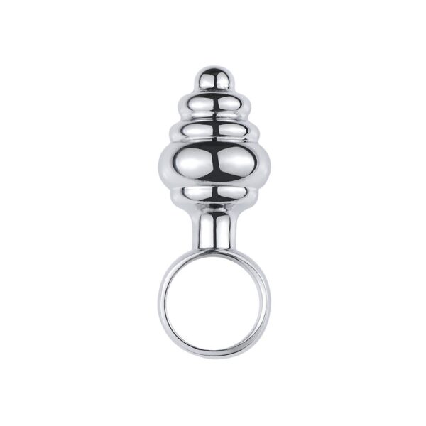 Plug Anal ondulado Pequeno com Anel de Segurança - Sex shop - Image 3