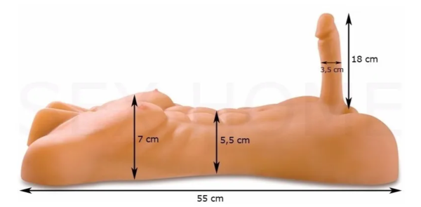 Corpo Homem Masturbador com prótese em Cyberskin - Image 2