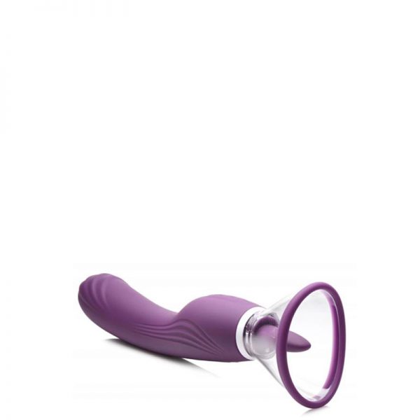 Vibrador Recarregável com Penetrador e Bomba Vaginal e Língua Estimuladora - Image 2