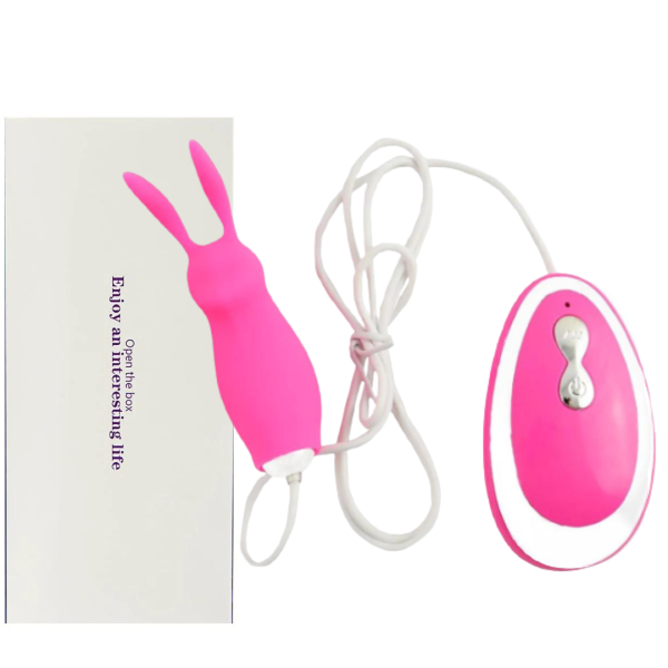 Vibrador Cápsula Coelhinho com Controle Remoto e 20 Vibrações - Sex shop