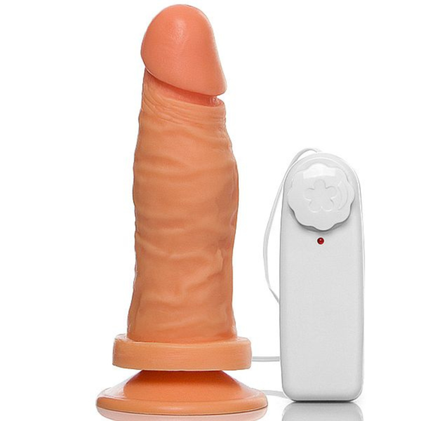 Pênis Realístico 6 com Ventosa e Vibrador Modelo C Pele - Image 2