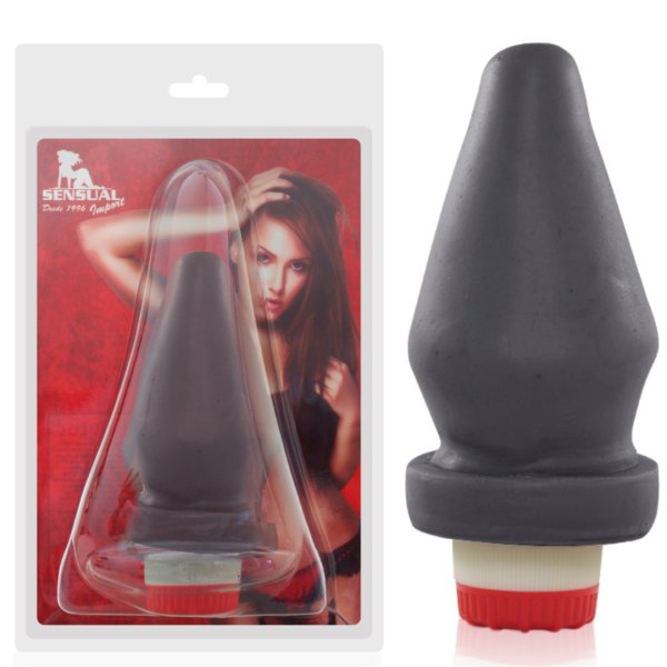 Plug Anal vibrador 13x5,5cm Preto - Sex Shop