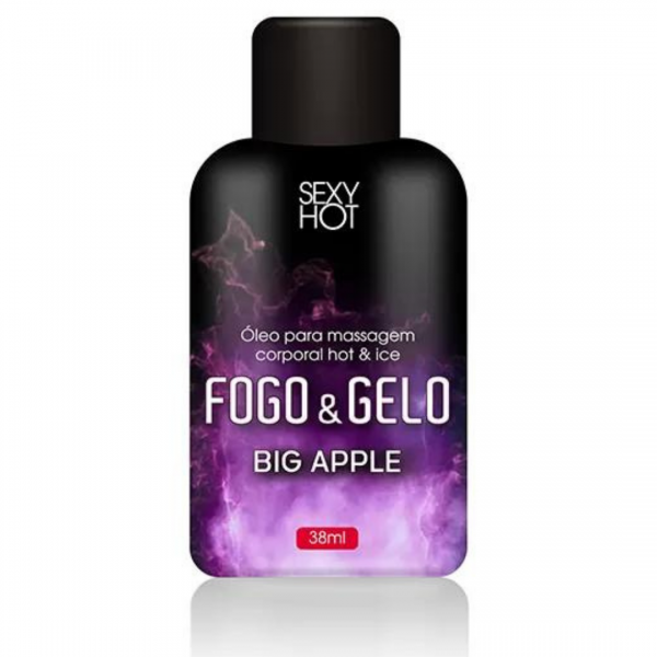 Óleo para massagem beijável FOGO E GELO - Big Apple - Sexshop - Image 3