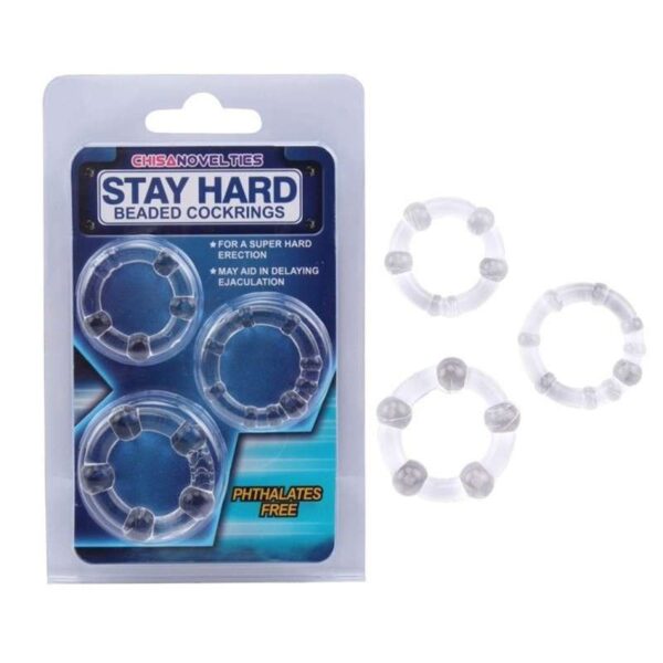 Kit 03 Aneis Peniano Transparente Silicone Stay Hard - Sex Shop - Image 6
