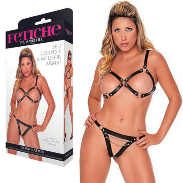 Conjunto Dominatrix - Madona Queen + Calcinha Dominatrix - Sex shop