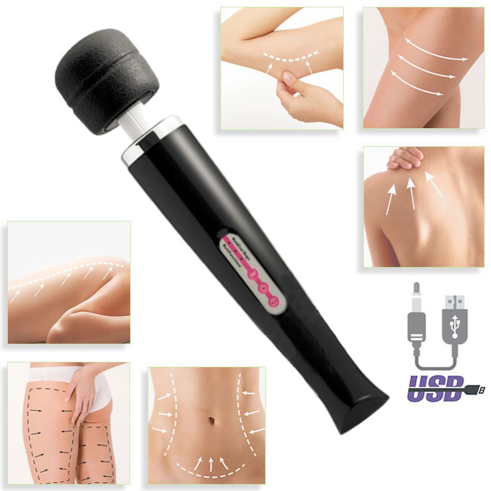 Varinha Magica Recarregável 10 Vibrações Com Cabeça Flexível - Imagem 11