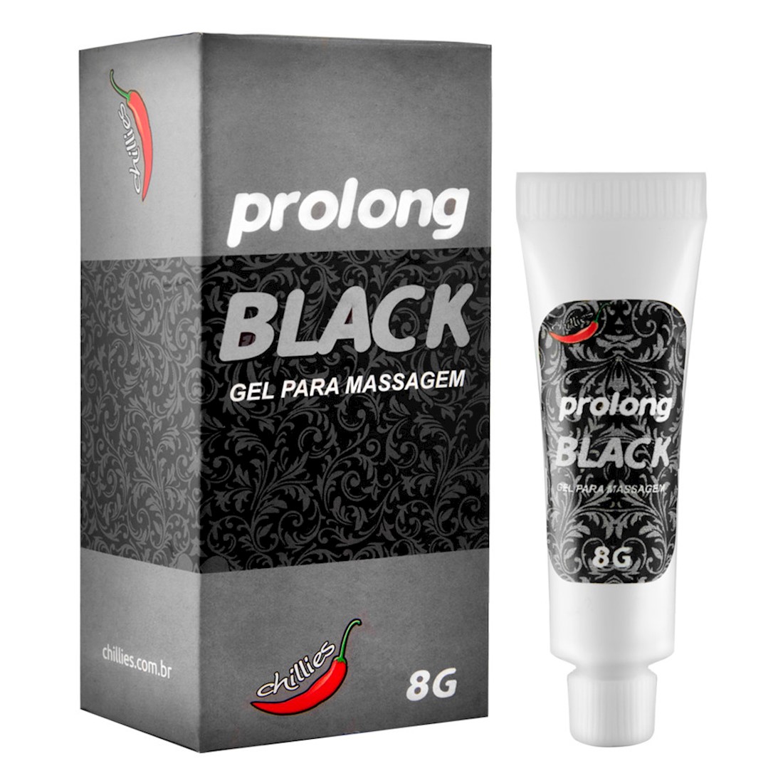 Prolongador de Ereção Prolong Black 8gr Chillies - Sexshop