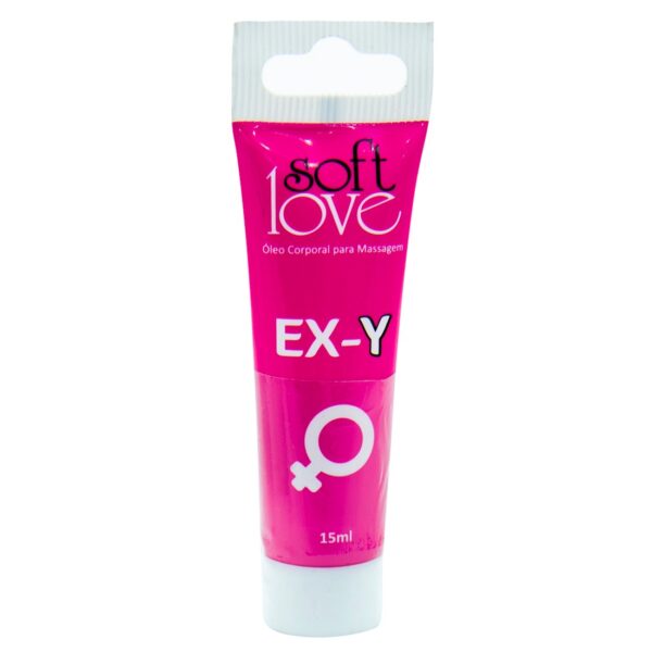 Kit 03 EX-Y Óleo para Massagem excitante feminino 15ml Soft Love - Sexshop