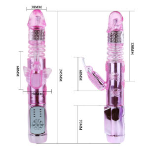 Vibrador Rabbit Rotativo e Vai e Vem Recarregável - Sexshop