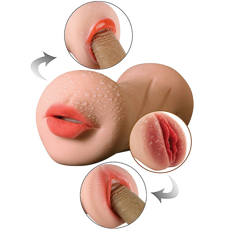 Masturbador Masculino Duplo Boca e Vagina - The Realistic - Sexshop