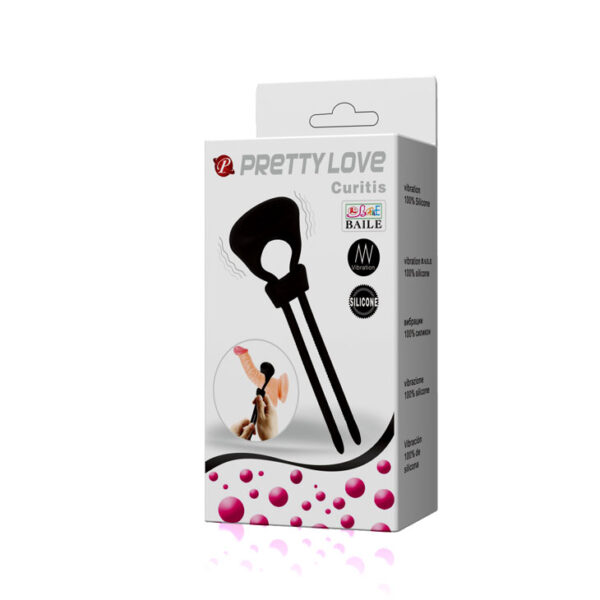 Anel peniano flexível com vibrador PRETTYLOVE Curitis - Sexshop