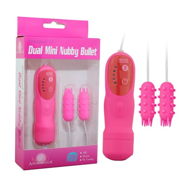 Vibrador Mini Bullet Duplo com 5 vibrações - Sexshop