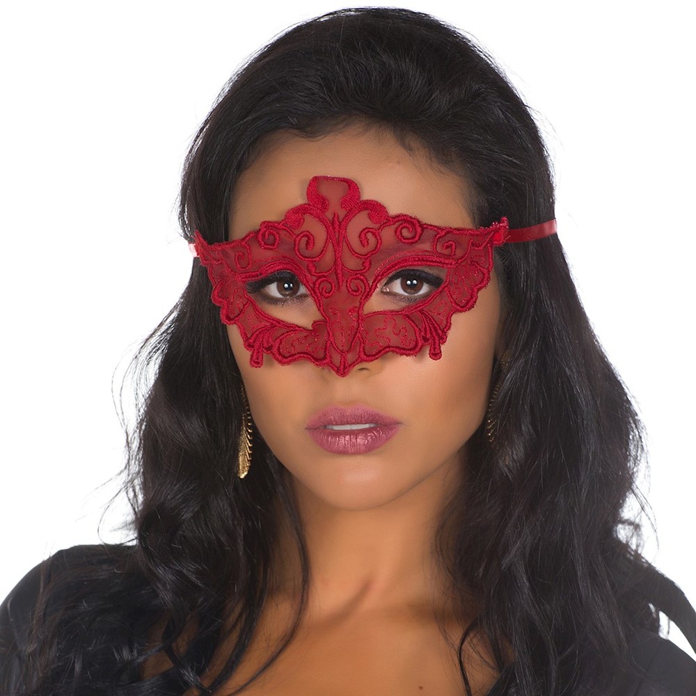 Mascara Sensual Vermelha 50tons de Cinza Pimenta Sexy - Sexshop