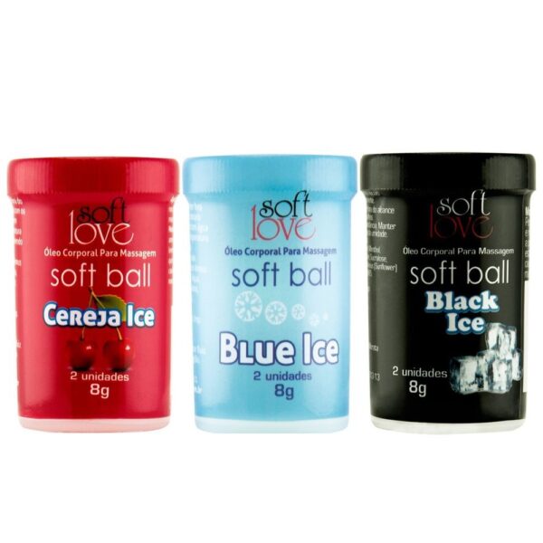 SoftBall Bolinha Black Ice 03 unidades SoftLove - Sexshop