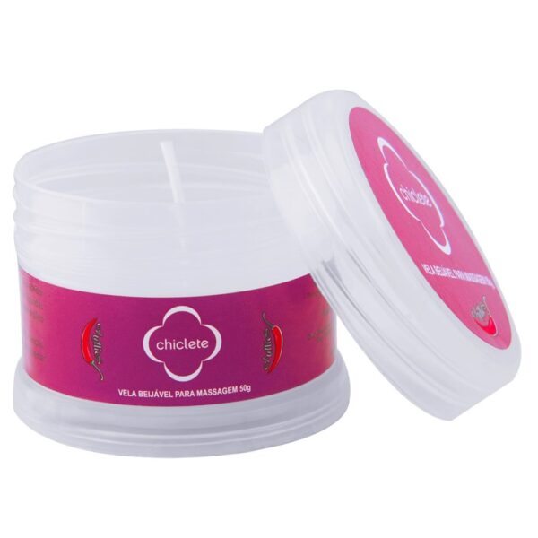 Vela de Massagem Sensual Beijável 50gramas Chillies - Chiclete - Sexshop