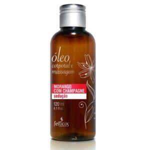 Óleo Aromático de Massagem Morango com Champanhe 120ml - Sex shop
