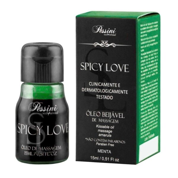 Gel Comestível Spicy Love 15ml Pessini Menta - Sexshop