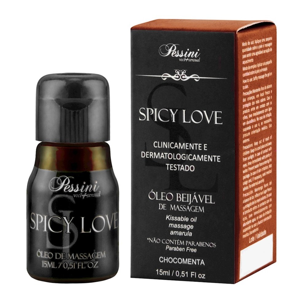 Gel Comestível Spicy Love 15ml Pessini Chocomenta - Sexshop