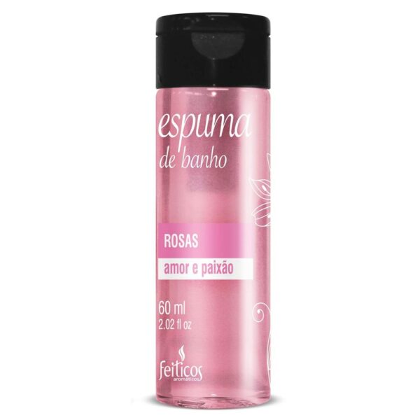 Espuma de Banho Rosas Amor e Paixão 60ml Feitiços - Sexshop