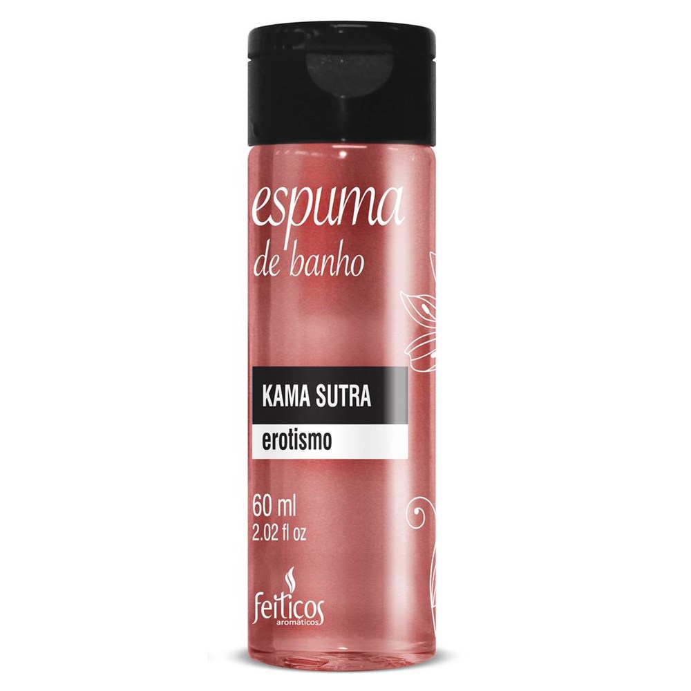 Espuma de Banho Erotismo Kama Sutra 60ml Feitiços - Sexshop