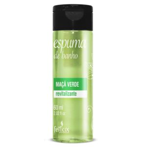 Espuma de Banho Maça Verde Revitalizante 60ml Feitiços - Sexshop