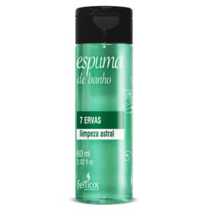 Espuma de Banho 7 Ervas Limpeza Astral 60ml Feitiços - Sexshop