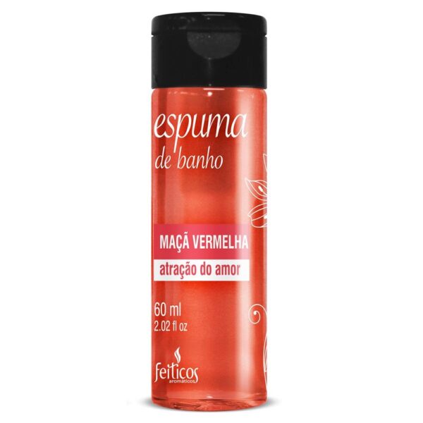 Espuma de Banho Maçã Vermelha Atração do Amor 60ml Feitiços - Sexshop