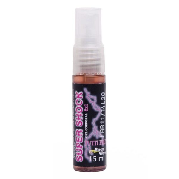 Super Shock Tutti-Frutti Excitante Elétrico Spray Unissex 15ml Garji - Sexshop