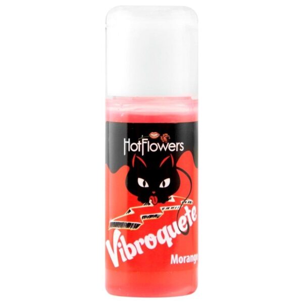 Kit 03 Gel Sexo oral Vibroquete Morango Vibrante 12gr Hot Flowers - Sexshop