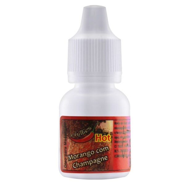 Kit 03 Gotas do Prazer Aromática Morango com Champanhe 8ml Chillies - Sexshop