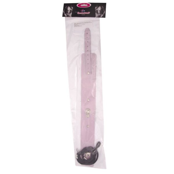 Coleira em Pelucia Rosa com Guia 1 metro Dominatrixxx - Sex shop