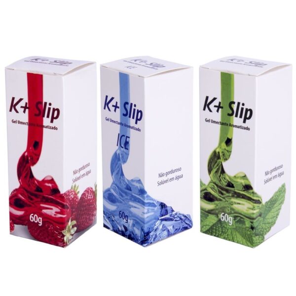 KIT 03 Lubrificante K+ Slip Aromático 60g - Sex shop
